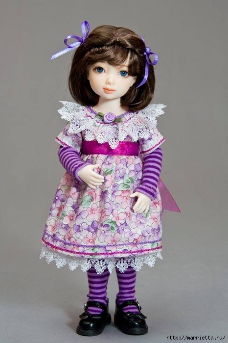 Как сшить платье для куклы. Высота куклы 26 см (14) (466x700, 181Kb)