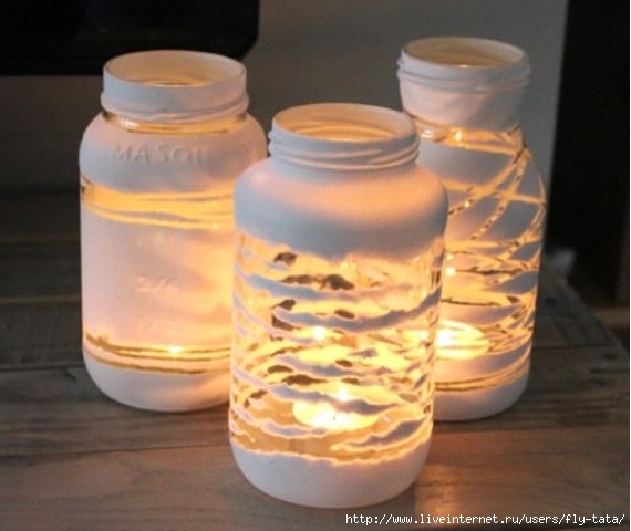 Необычные светильники в стиле лофт из стеклянных банок