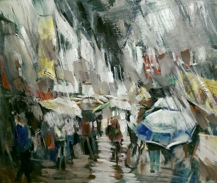 雨中即景 油畫 (700x589, 462Kb)