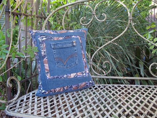 Подушка из джинсов для садовой скамейки (10) (510x383, 257Kb)