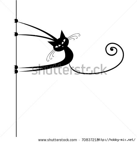 stock-vector-funny-cat-silhouette-black-for-your-design-70837213 (450x470, 36Kb)