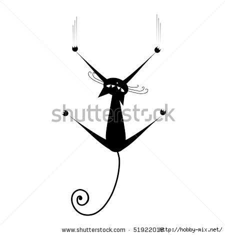 stock-vector-relax-black-cat-silhouette-for-your-design-51922018 (450x470, 34Kb)