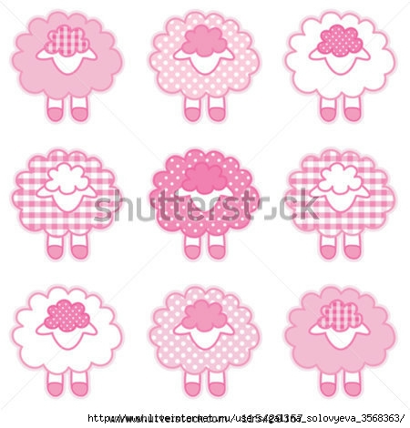 stock-vector-vector-baby-lambs-pastel-pink-patchwork-gingham-and-polka-pots-for-baby-books-scrapbooks-115429357 (450x470, 102Kb)