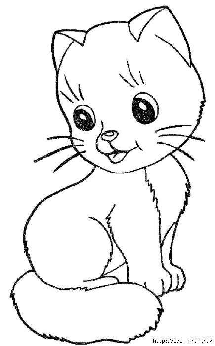 Шаблон кота для рисования - 81 фото