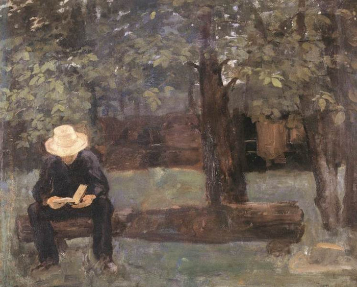 Man Sitting on a Log, 1895 (700x562, 369Kb)