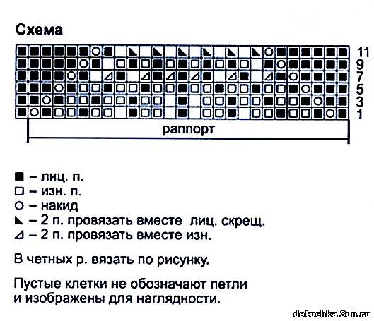 Схема узора Павлиний хвост (529x455, 193Kb)