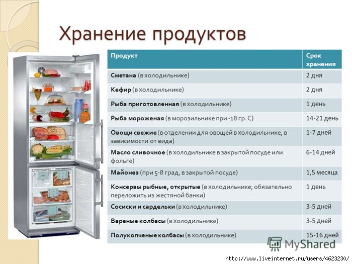 Как правильно хранить продукты в холодильнике схема