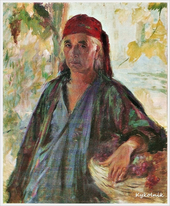 Беньков Павел Петрович (Россия-Узбекистан, 1879-1949) «Колхозница» 1947 (578x700, 247Kb)