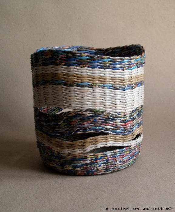 recycled paper waste basket BluReco Dd (577x700, 280Kb)