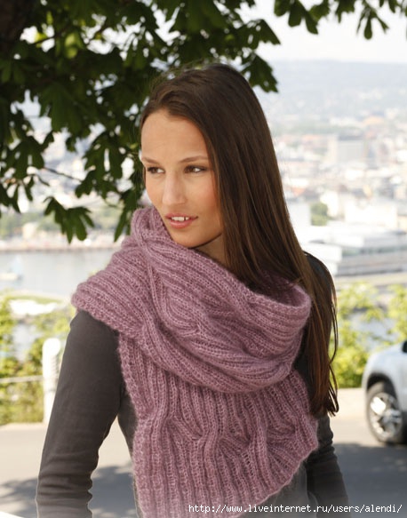 Лучшие схемы с описанием вязания шарфа снуд спицами