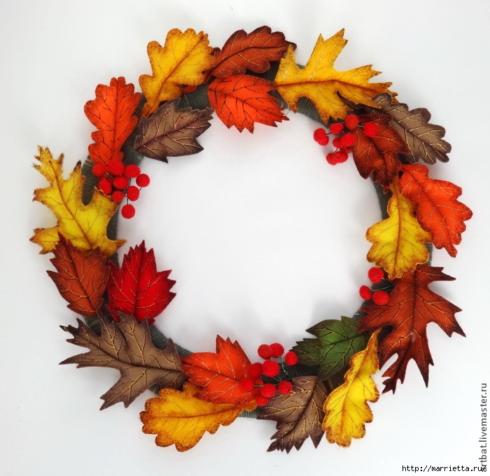 Осенний декор: листья из фетра