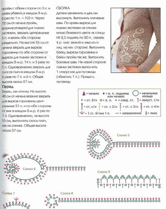 Вязание спицами двойка топ и жакет со схемами и описанием