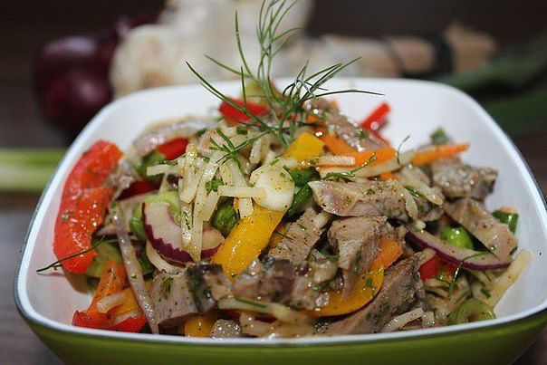 Салат из трех видов мяса рецепт