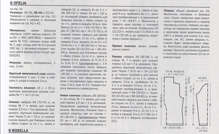 Жемчужный узор спицами описание и схема для вязания кардигана