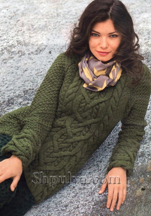 Вязание спицами для начинающих свитер женский (48 фото)