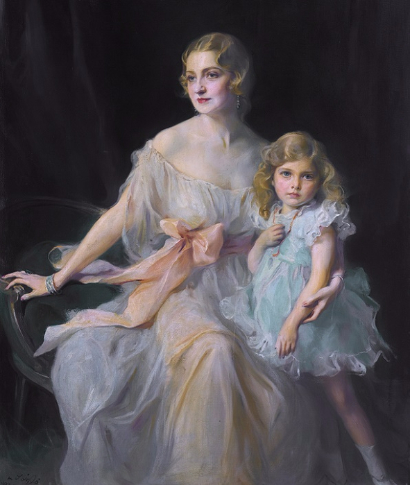 1933_        (Portrait of Mrs. Claude Leigh and Miss Virginia Leigh) (591x700, 328Kb)