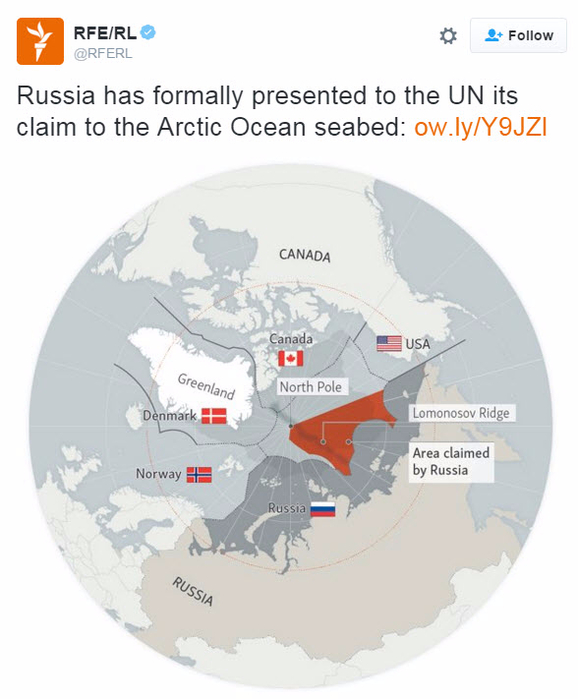 Карта россии северный полюс