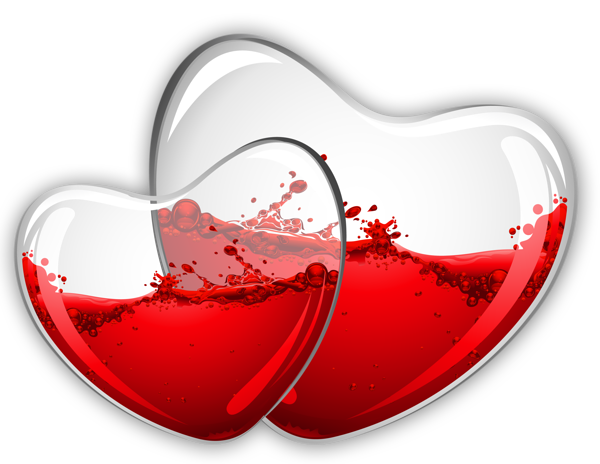 Glass_Hearts with_Red_Wine_PNG_Clipart_Picture (600x464, 160Kb)