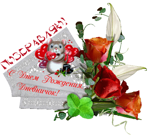 Подарочные музыкальные, открытки с днем рождения на дневники