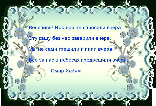 Вчера мы не расспросили дорогу. Веселись ибо нас не спросили вчера.