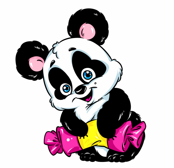 Панда с конфеткой (600x579, 153Kb)