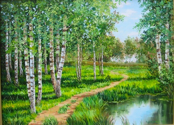 лес летний период