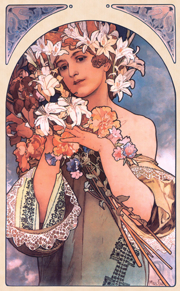 646 Flower Mucha (371x600, 386Kb)