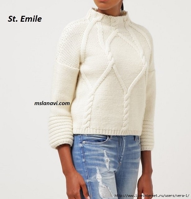 Белый-пуловер-спицами-St.-Emile-2 (615x641, 154Kb)