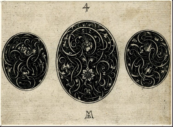 Ornament design comprising three ovals