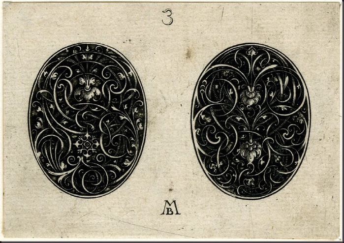 Ornament design comprising two ovals