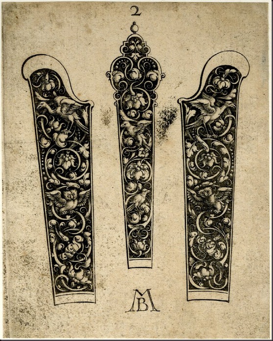 Ornament designs for knife handles - 1626