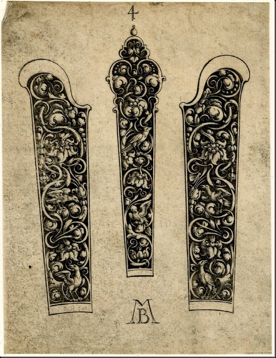 Ornament designs for knife handles no4 1626