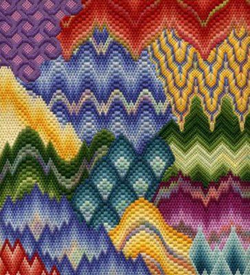 Флорентийская вышивка в технике Барджелло — схемы и виды стежков