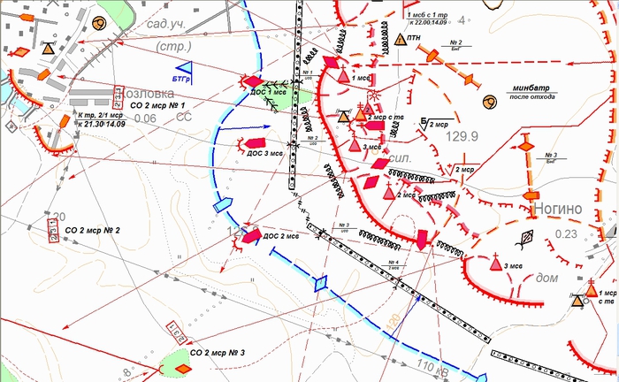 Карта с военными объектами