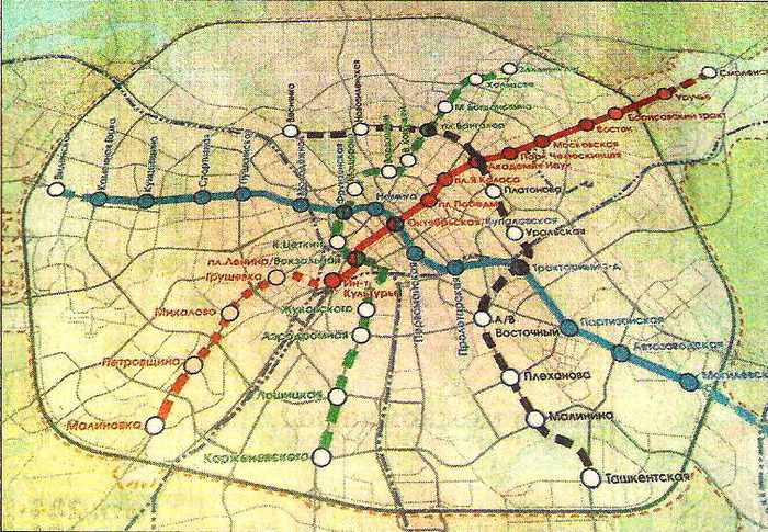 Карта минска метро восток