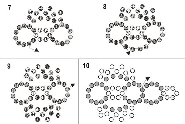 Схемы на кольца из бисера в 2 ряда