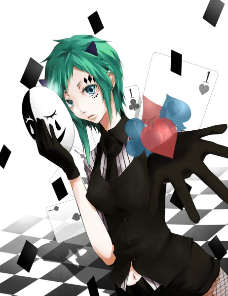 Anime girl poker face