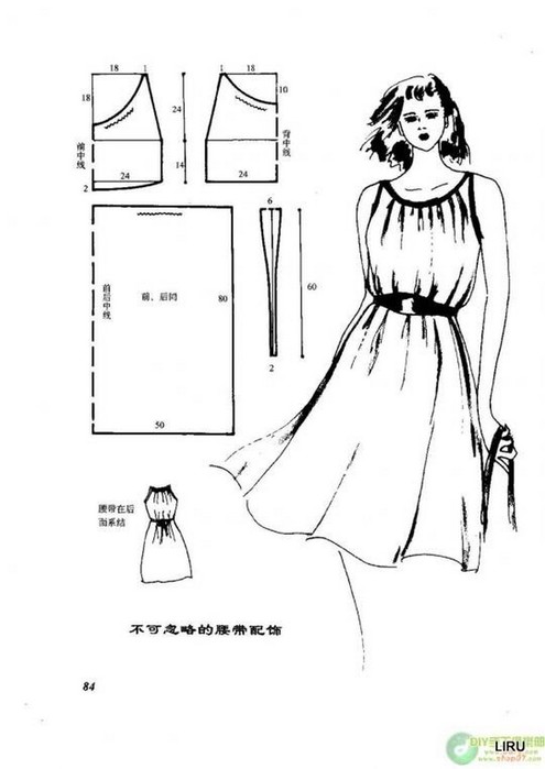 Модели платьев с выкройками и схемами