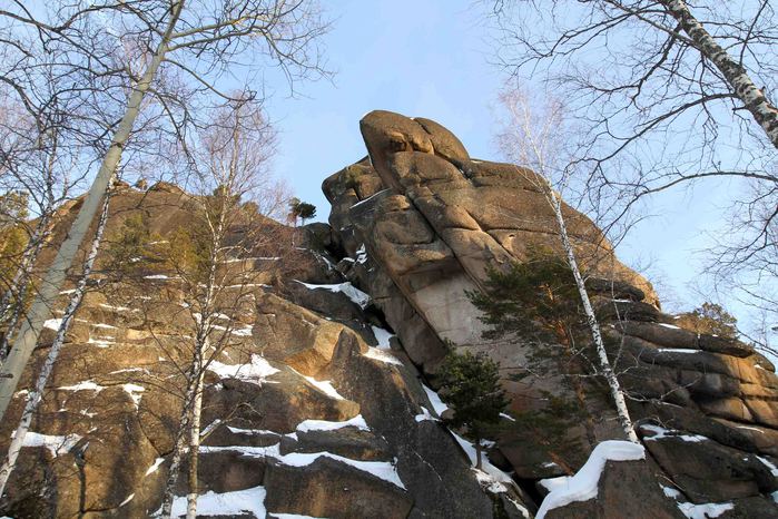 Красноярские столбы на машине