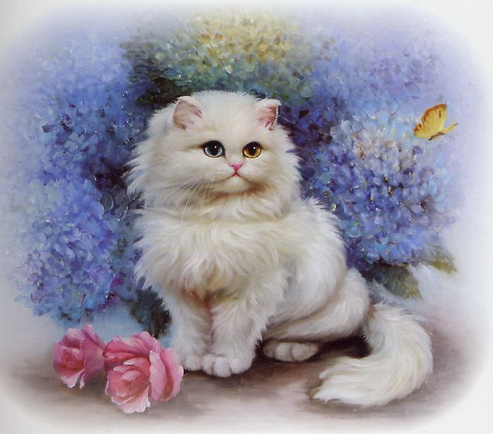 Коты открытках