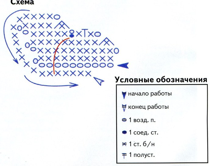 Заколки крючком схемы и описание