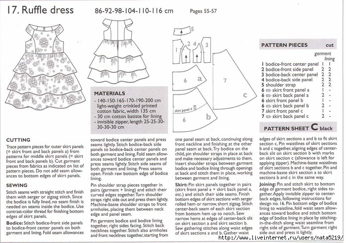Платье новогоднее для девочки выкройка Платье нарядное , размер 86-116. Обсуждение на LiveInternet - Российский Сервис 