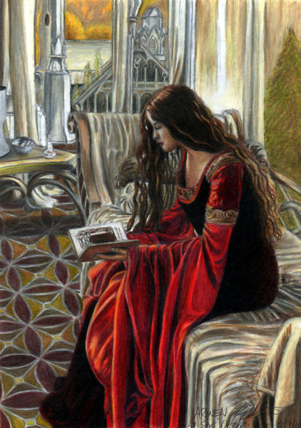 1661266_Arwen_Reading__Colored_by_AinuLaire (422x600, 90Kb)