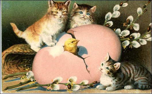 free-vintage-easter-clip-art-pink-egg-three-tabby-kittens (528x326, 69Kb)