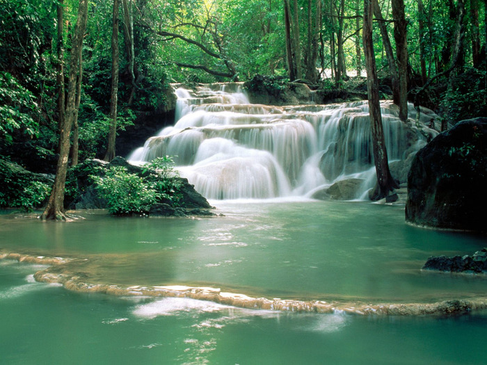 Kao Pun Temple Waterfalls, Kanchanaburi Region,  (700x525, 173Kb)