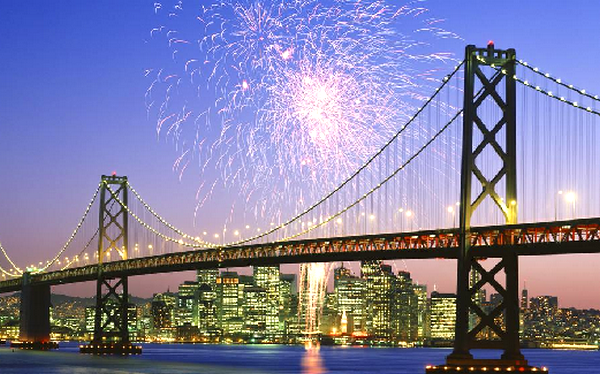 Proshots - Fireworks Over the Bay, San Francisco, California - Professional Photos (600x374, 512Kb)