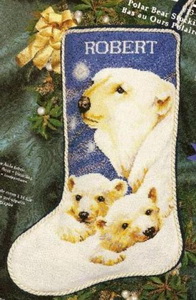 Janlynn 013-0247 Polar Bear Stocking (196x300, 36Kb)