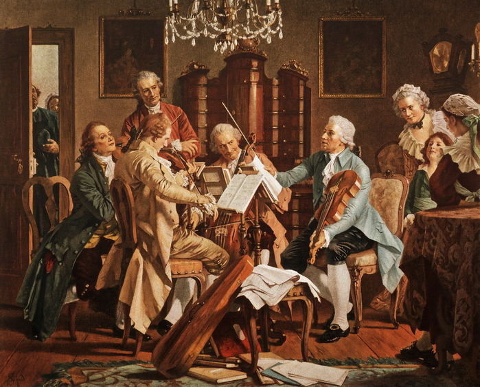 Engraving_Franz_Joseph_Haydn_Conducting_a_String_Quartet_Performing_Recreation_activities_playing_Adults_Males_b (700x563, 178Kb)