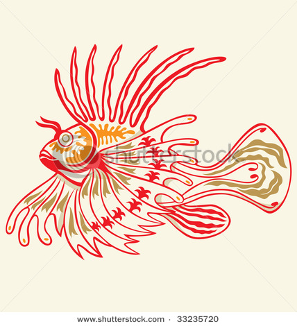 stock-vector-exotic-lion-fish-illustrated-with-tattoo-style-33235720 (428x470, 89Kb)