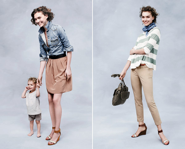 Arizona Muse and son pose for J Crew (600x481, 49Kb)
